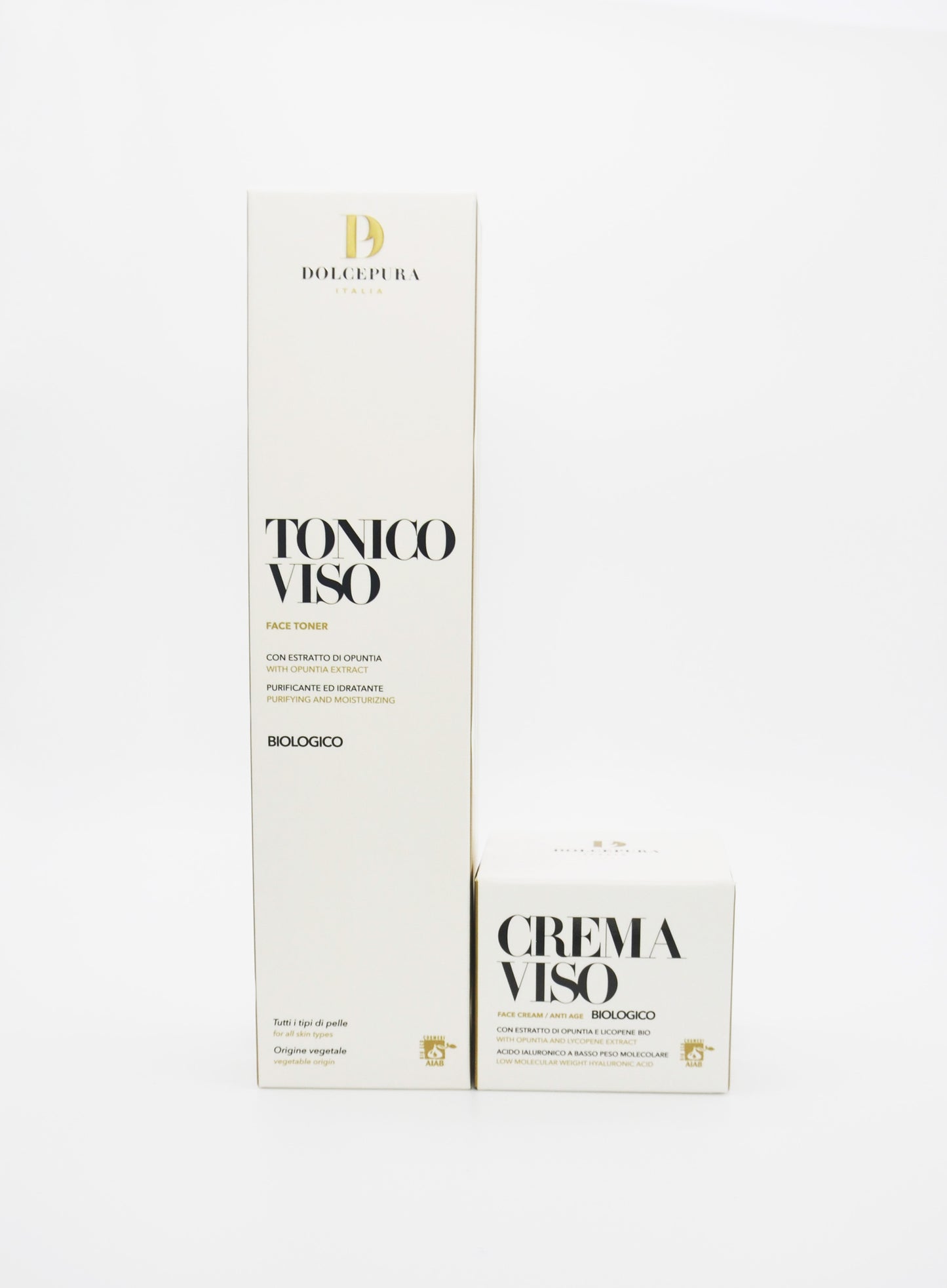 FACE Tonic und Creme Set "GENTILE" (aus italienischen Bio-Zutaten) handwerkliche Produktion. AIAB ecobium zertifiziert