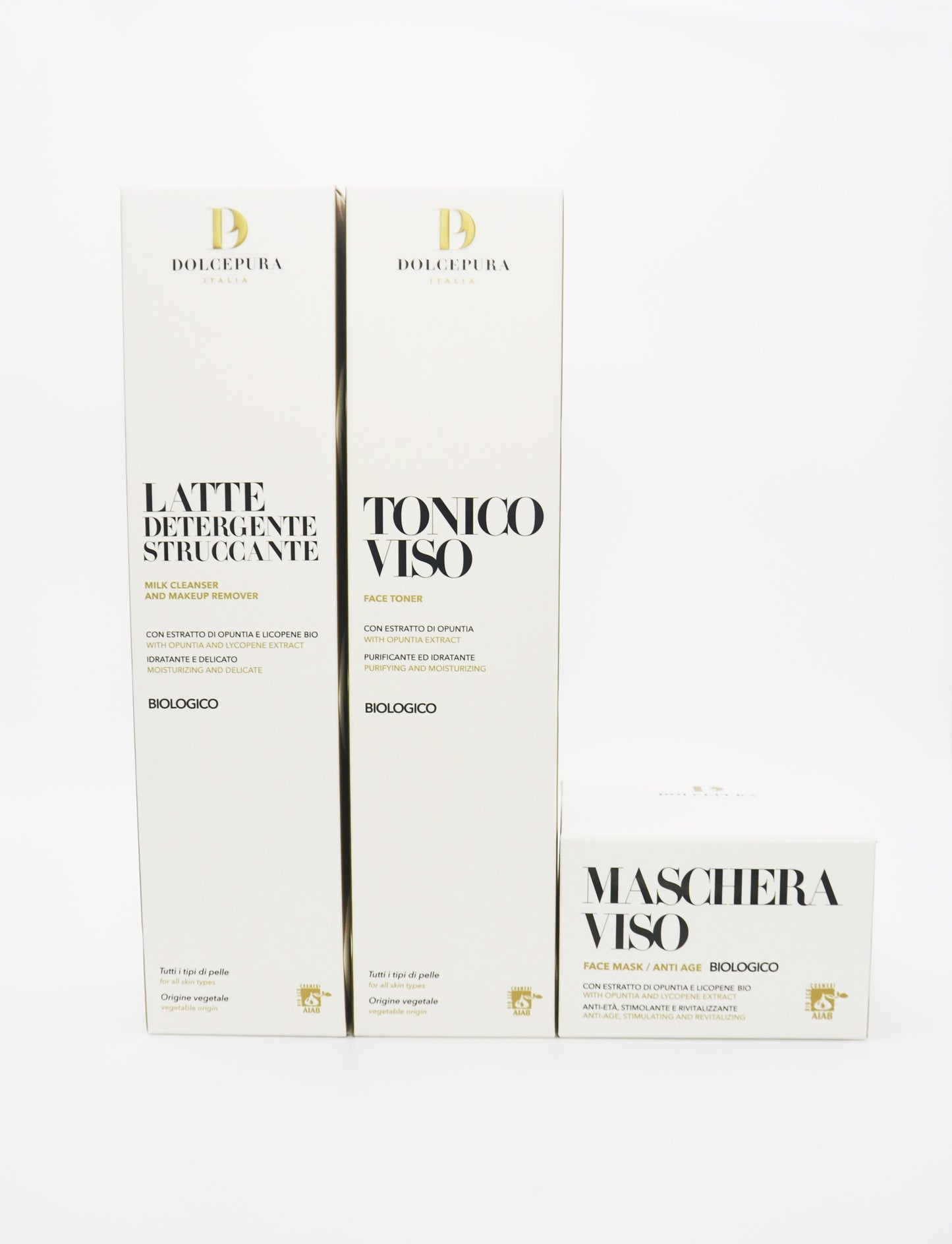 Kosmetik set "WONDER" für FACE (Reinigungs milch, Tonic und Maske) Opuntia, BIO-zertifiziertes Lycopin. Pflanzliche Herkunft, kleine Produktion