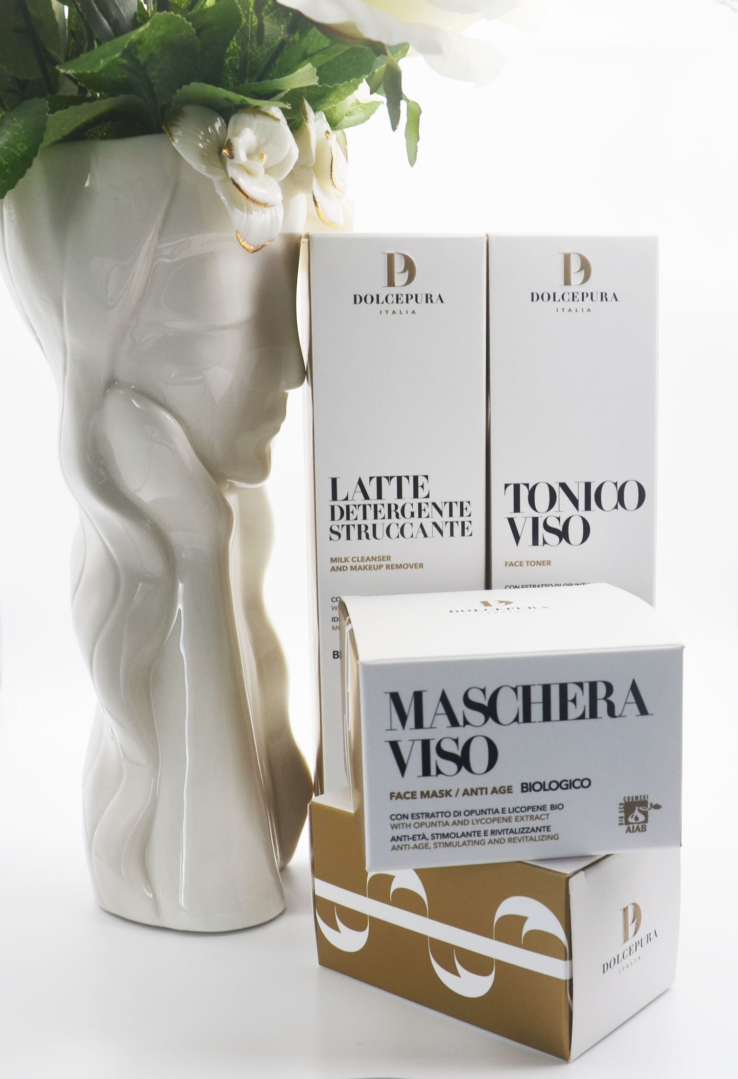 Kosmetik set "WONDER" für FACE (Reinigungs milch, Tonic und Maske) Opuntia, BIO-zertifiziertes Lycopin. Pflanzliche Herkunft, kleine Produktion
