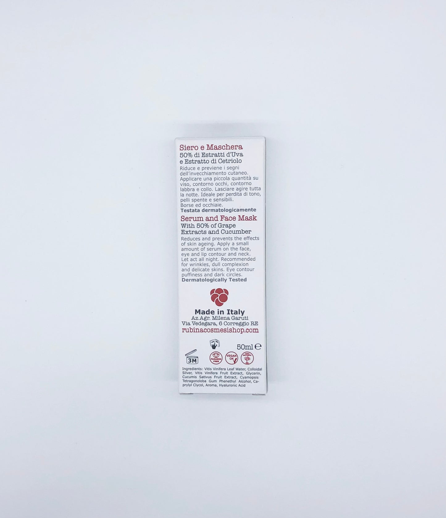 WAW Serum oder Maske für KÖRPER, GESICHT, AUGEN, LIPS, HALS für Ton verlust und dunkle Kreise. Derma to logisch zugelassen. Trauben-und Gurken extrakt