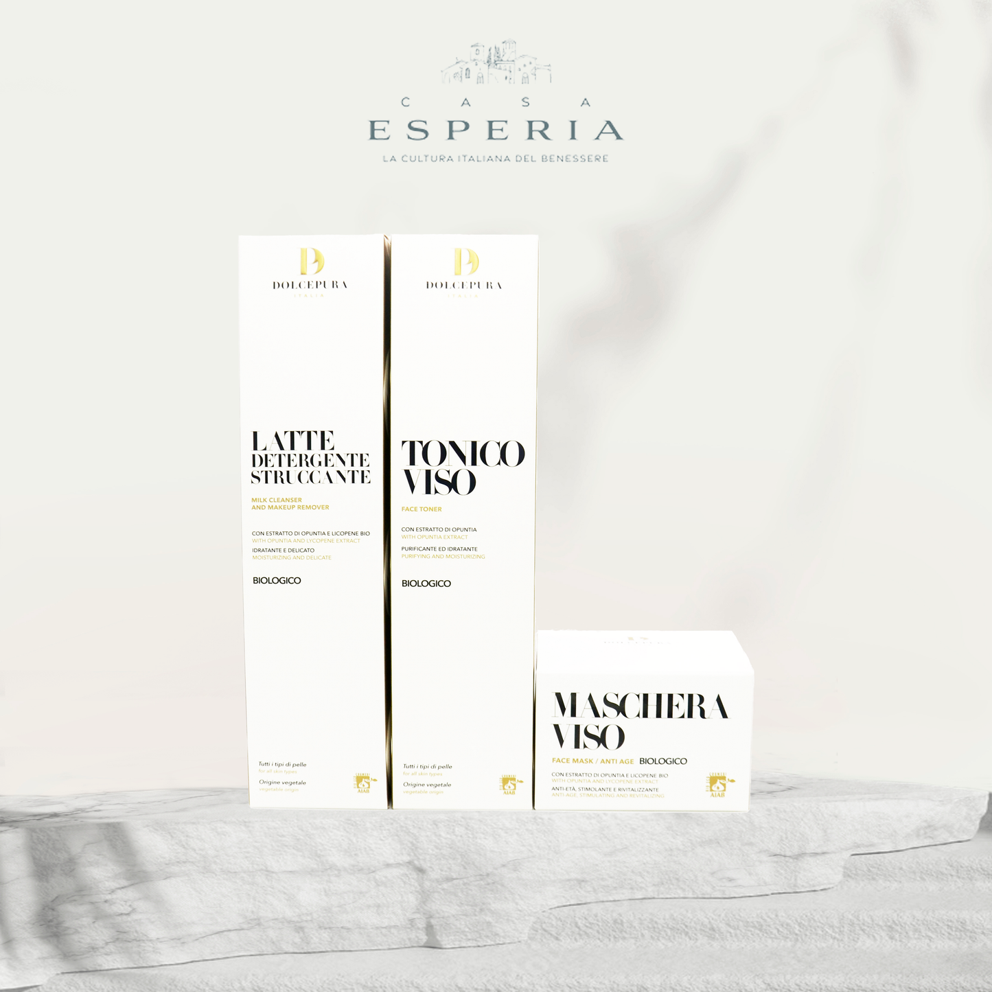 Kosmetik set "WONDER" für FACE (Reinigungs milch, Tonic und Maske) Opuntia, BIO-zertifiziertes Lycopin. Pflanzliche Herkunft, kleine Produktion